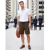 image:imageCOOFANDY Mens Casual Shorts Cotton Elastic Waist Drawstring Shorts Lightweight Summer Beach ShortsBrown