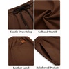 image:imageCOOFANDY Mens Casual Shorts Cotton Elastic Waist Drawstring Shorts Lightweight Summer Beach ShortsBrown2