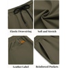 image:imageCOOFANDY Mens Casual Shorts Cotton Elastic Waist Drawstring Shorts Lightweight Summer Beach ShortsDark Green