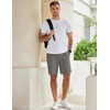 image:imageCOOFANDY Mens Casual Shorts Cotton Elastic Waist Drawstring Shorts Lightweight Summer Beach ShortsDark Grey