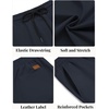 image:imageCOOFANDY Mens Casual Shorts Cotton Elastic Waist Drawstring Shorts Lightweight Summer Beach ShortsDark Navy Blue