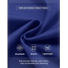 image:imageCOOFANDY Mens Casual Shorts Cotton Elastic Waist Drawstring Shorts Lightweight Summer Beach ShortsDeep Blue
