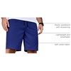 image:imageCOOFANDY Mens Casual Shorts Cotton Elastic Waist Drawstring Shorts Lightweight Summer Beach ShortsDeep Blue