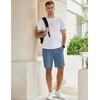 image:imageCOOFANDY Mens Casual Shorts Cotton Elastic Waist Drawstring Shorts Lightweight Summer Beach ShortsDenim Blue