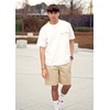 image:imageCOOFANDY Mens Casual Shorts Cotton Elastic Waist Drawstring Shorts Lightweight Summer Beach ShortsKhaki