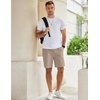 image:imageCOOFANDY Mens Casual Shorts Cotton Elastic Waist Drawstring Shorts Lightweight Summer Beach ShortsKhaki2