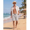 image:imageCOOFANDY Mens Casual Shorts Cotton Elastic Waist Drawstring Shorts Lightweight Summer Beach ShortsLight Grey