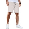image:imageCOOFANDY Mens Casual Shorts Cotton Elastic Waist Drawstring Shorts Lightweight Summer Beach ShortsLight Grey