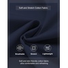 image:imageCOOFANDY Mens Casual Shorts Cotton Elastic Waist Drawstring Shorts Lightweight Summer Beach ShortsNavy Blue