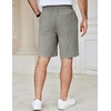 image:imageCOOFANDY Mens Casual Shorts Cotton Elastic Waist Drawstring Shorts Lightweight Summer Beach ShortsSage Green