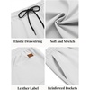 image:imageCOOFANDY Mens Casual Shorts Cotton Elastic Waist Drawstring Shorts Lightweight Summer Beach ShortsWhite
