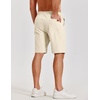 image:imageCOOFANDY Mens Casual Shorts Cotton Elastic Waist Shorts Drawstring Summer Beach ShortsBeige