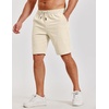 image:imageCOOFANDY Mens Casual Shorts Cotton Elastic Waist Shorts Drawstring Summer Beach ShortsBeige