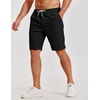 image:imageCOOFANDY Mens Casual Shorts Cotton Elastic Waist Shorts Drawstring Summer Beach ShortsBlack