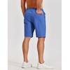 image:imageCOOFANDY Mens Casual Shorts Cotton Elastic Waist Shorts Drawstring Summer Beach ShortsBlue