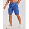 image:imageCOOFANDY Mens Casual Shorts Cotton Elastic Waist Shorts Drawstring Summer Beach ShortsBlue