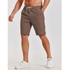 image:imageCOOFANDY Mens Casual Shorts Cotton Elastic Waist Shorts Drawstring Summer Beach ShortsBrown