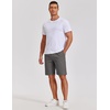 image:imageCOOFANDY Mens Casual Shorts Cotton Elastic Waist Shorts Drawstring Summer Beach ShortsDark Grey