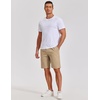 image:imageCOOFANDY Mens Casual Shorts Cotton Elastic Waist Shorts Drawstring Summer Beach ShortsDark Khaki