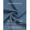 image:imageCOOFANDY Mens Casual Shorts Cotton Elastic Waist Shorts Drawstring Summer Beach ShortsDenim Blue