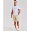 image:imageCOOFANDY Mens Casual Shorts Cotton Elastic Waist Shorts Drawstring Summer Beach ShortsLight Brown