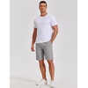 image:imageCOOFANDY Mens Casual Shorts Cotton Elastic Waist Shorts Drawstring Summer Beach ShortsLight Grey