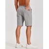 image:imageCOOFANDY Mens Casual Shorts Cotton Elastic Waist Shorts Drawstring Summer Beach ShortsLight Grey