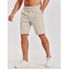 image:imageCOOFANDY Mens Casual Shorts Cotton Elastic Waist Shorts Drawstring Summer Beach ShortsLight Khaki