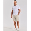 image:imageCOOFANDY Mens Casual Shorts Cotton Elastic Waist Shorts Drawstring Summer Beach ShortsLight Khaki