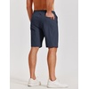 image:imageCOOFANDY Mens Casual Shorts Cotton Elastic Waist Shorts Drawstring Summer Beach ShortsNavy Blue