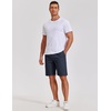 image:imageCOOFANDY Mens Casual Shorts Cotton Elastic Waist Shorts Drawstring Summer Beach ShortsNavy Blue