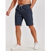 image:imageCOOFANDY Mens Casual Shorts Cotton Elastic Waist Shorts Drawstring Summer Beach ShortsNavy Blue