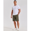 image:imageCOOFANDY Mens Casual Shorts Cotton Elastic Waist Shorts Drawstring Summer Beach ShortsOlive Green