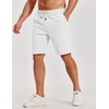 image:imageCOOFANDY Mens Casual Shorts Cotton Elastic Waist Shorts Drawstring Summer Beach ShortsWhite