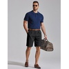 image:imageCOOFANDY Mens Casual Shorts Pleated Front 9 Linen Textured Dress ShortsBlack