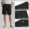 image:imageCOOFANDY Mens Casual Shorts Pleated Front 9 Linen Textured Dress ShortsBlack