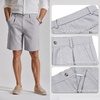 image:imageCOOFANDY Mens Casual Shorts Pleated Front 9 Linen Textured Dress ShortsLight Grey