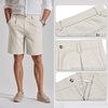 image:imageCOOFANDY Mens Casual Shorts Pleated Front 9 Linen Textured Dress ShortsOffwhite
