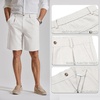 image:imageCOOFANDY Mens Casual Shorts Pleated Front 9 Linen Textured Dress ShortsWhite