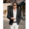 image:imageCOOFANDY Mens Casual Sport Coat Blazer Two Buttons Knit Lightweight Suit JacketsBlack
