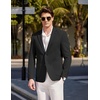 image:imageCOOFANDY Mens Casual Sport Coat Blazer Two Buttons Knit Lightweight Suit JacketsBlack