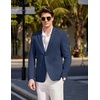 image:imageCOOFANDY Mens Casual Sport Coat Blazer Two Buttons Knit Lightweight Suit JacketsBlue