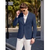 image:imageCOOFANDY Mens Casual Sport Coat Blazer Two Buttons Knit Lightweight Suit JacketsBlue