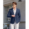 image:imageCOOFANDY Mens Casual Sport Coat Blazer Two Buttons Knit Lightweight Suit JacketsBlue