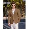 image:imageCOOFANDY Mens Casual Sport Coat Blazer Two Buttons Knit Lightweight Suit JacketsBrown