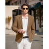 image:imageCOOFANDY Mens Casual Sport Coat Blazer Two Buttons Knit Lightweight Suit JacketsBrown