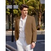 image:imageCOOFANDY Mens Casual Sport Coat Blazer Two Buttons Knit Lightweight Suit JacketsBrown