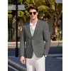 image:imageCOOFANDY Mens Casual Sport Coat Blazer Two Buttons Knit Lightweight Suit JacketsDark Grey