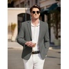 image:imageCOOFANDY Mens Casual Sport Coat Blazer Two Buttons Knit Lightweight Suit JacketsDark Grey