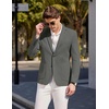 image:imageCOOFANDY Mens Casual Sport Coat Blazer Two Buttons Knit Lightweight Suit JacketsDark Grey